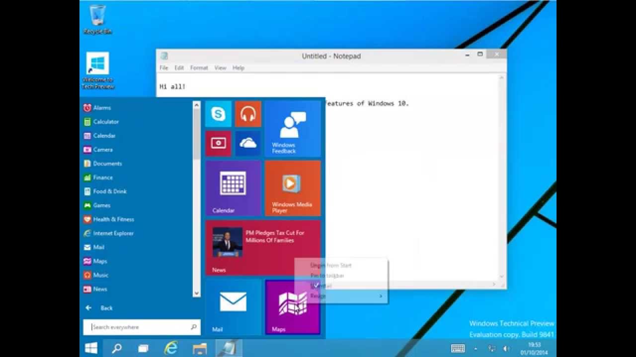 windows 10 new features
