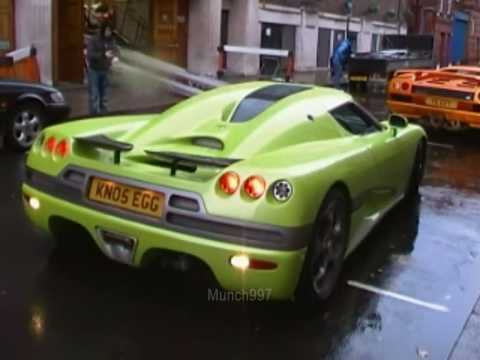 CRAZY supercars in london in the winter CRAZY supercars in london in the 