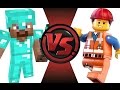 MINECRAFT STEVE vs LEGO EMMET! Cartoon Fight Club Episode 21