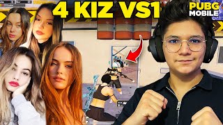 4 KIZA KARŞI VS ATTIM!! KIZLAR ÇILDIRDI!! - PUBG MOBİLE