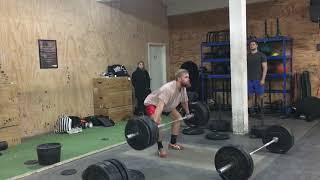 Low Hang Snatch: 110 x 2 reps by Mike Bjerregaard