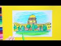 How to draw Supreme Court of India, New Delhi