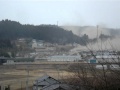 南三陸町志津川高校から見た津波の様子　Tsunami attacking in Minami-Sanriku