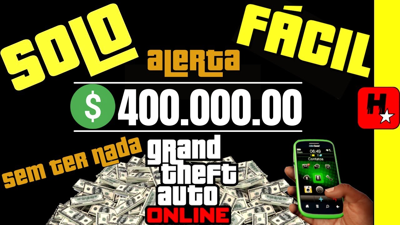 GTA V Online Como Ganhar Dinheiro Facil $400 Mil (SOLO/GTA MONEY PS5/PS4/XBOX/PC)