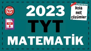 2023 TYT MATEMATİK [+PDF] - 2023 TYT Matematik Soru Çözümleri