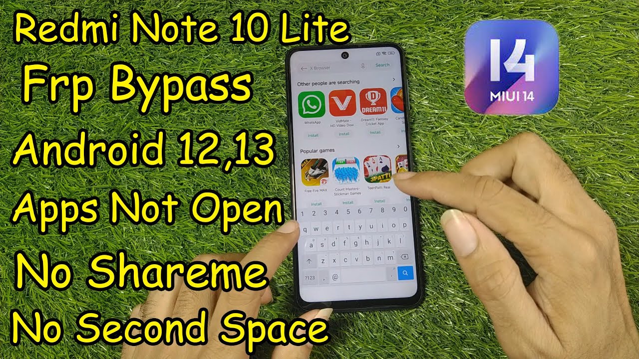 Redmi Note 10 Lite Frp Bypass App Not Open / No Share me Redmi Note 10 Lite Frp Bypass App Not Open / No Share me