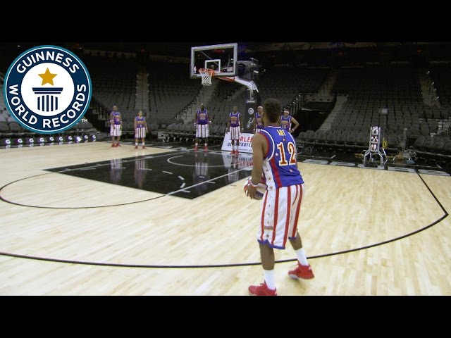 World Record: Most Basketball Three Pointers In One Minute - Video