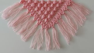 Püskül Nasıl Yapılır - Püskül Yapılışı - Şal Kenar Yapımı- Chal Crochet Tel - Örgü Modelleri