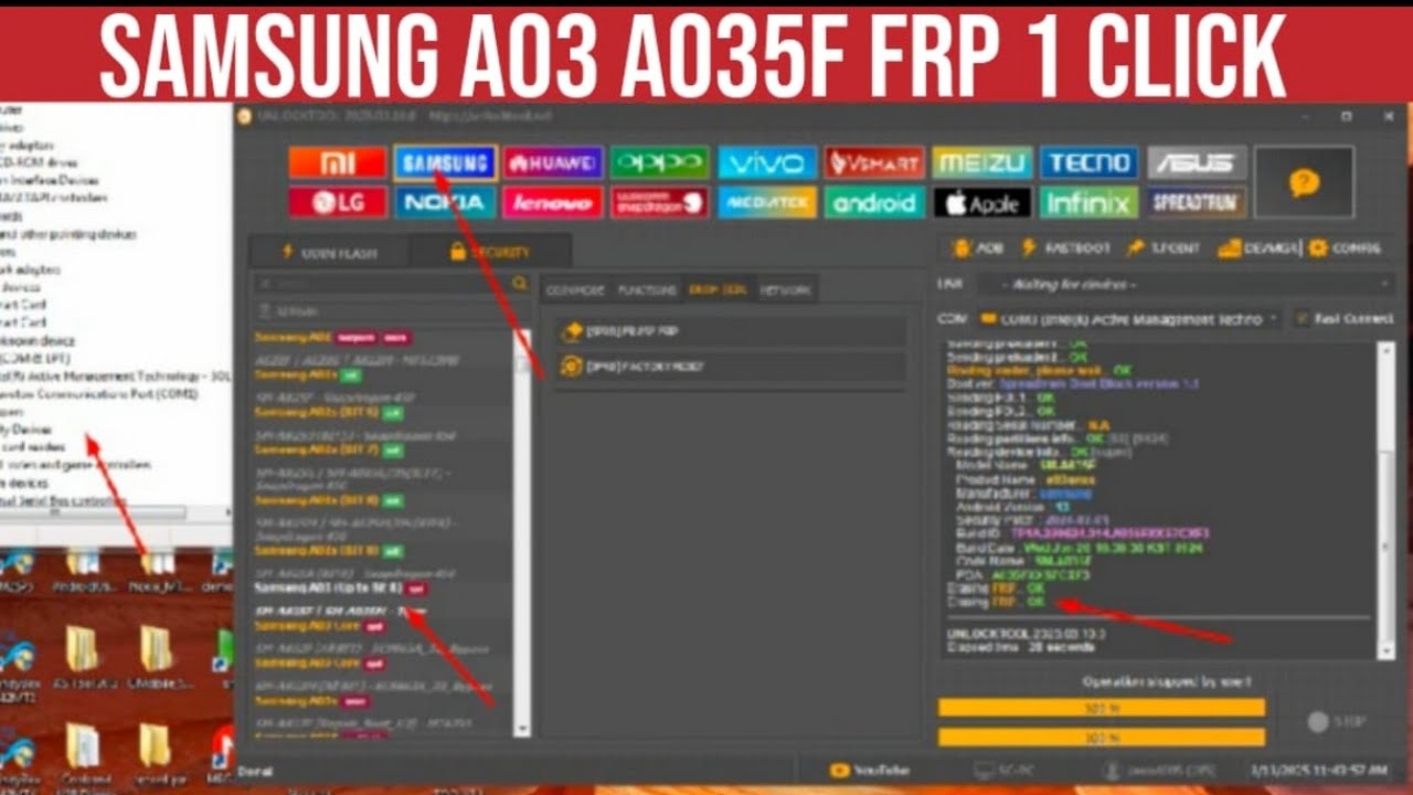 samsung a03 a035f frp bypass test point with unlocktool samsung a03 a035f frp bypass test point with unlocktool