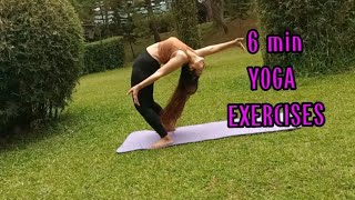 Yoga Exercises, Legs Splits, And Backbend Stretching, In Nature With Honey