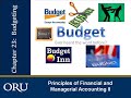 Chapter 23 Lecture:  Budgeting
