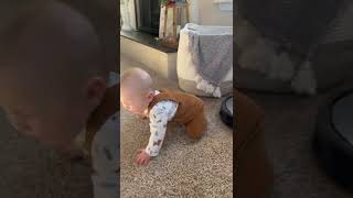 Baby Scared Of Robot Vacuum Cleaner Thestuarts