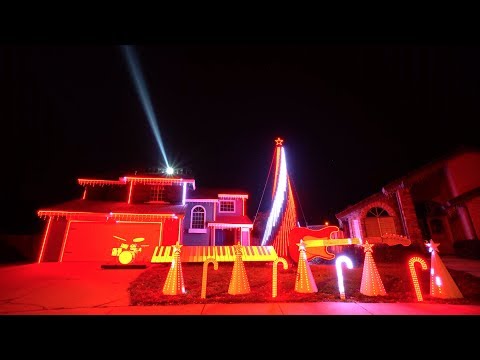Best of Star Wars Christmas Light Show IN 4K!!! (Tracy, CA)