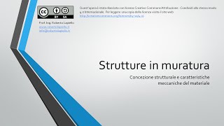 Strutture In Muratura - Caratteristiche Meccaniche Dei Materiali