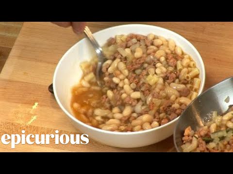 VIDEO : how to make italian pasta e fagioli - epicurious's around the world in 80 dishes takes you to tuscany,epicurious's around the world in 80 dishes takes you to tuscany,italy, with a demonstration of the hearty and rustic soupepicuri ...