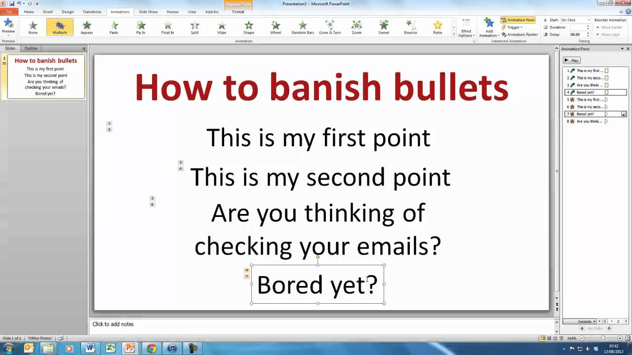 Powerpoint How To Create A Bullet Point Template Slide Youtube How To Create A Presentation Template