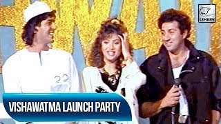 Sunny Deol & Divya Bharti At The Launch Party Of Their Movie Vishwatma Flashback Video