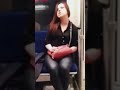 Woman becomes possessed on subway 😱 #shorts #macabre