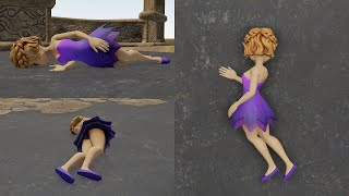Mmd Ryona リョナFlame Fairy Face Down Ko Pose
