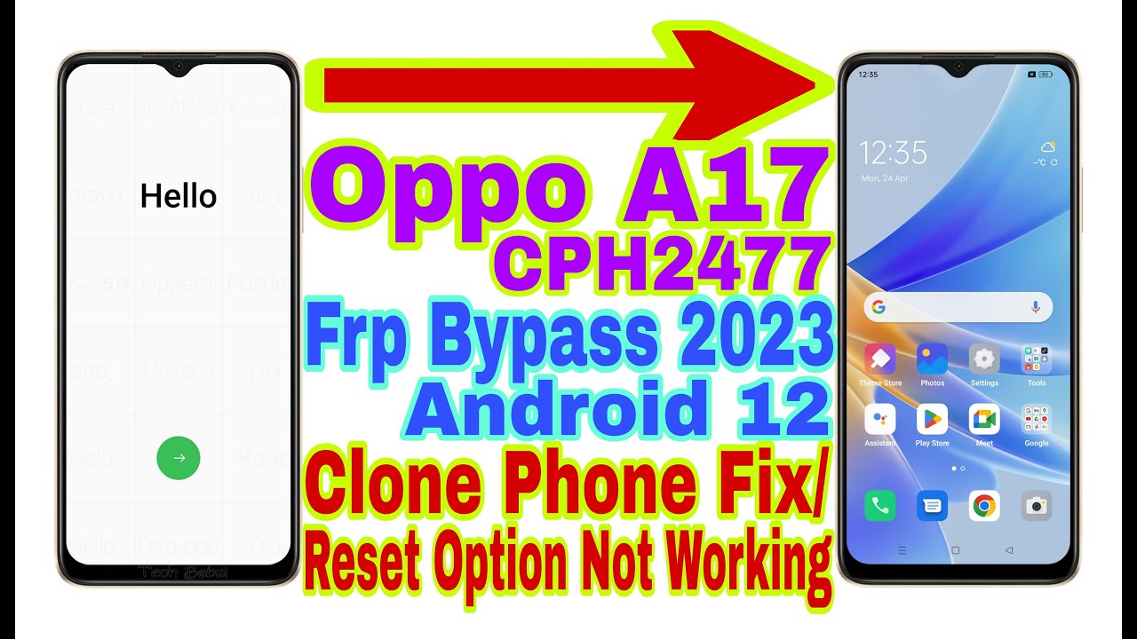 Oppo A17 (CPH2477) Android 12 Frp Bypass | Clone Phone Oppo A17 (CPH2477) Android 12 Frp Bypass | Clone Phone