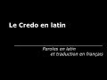 Chants chrétiens. Le Credo (en latin avec paroles et traduction)