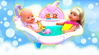 Пупсы Беби Бон В Ванной 🧼🧽🛁 Видео Для Детей Про Игры В Куклы Baby Born