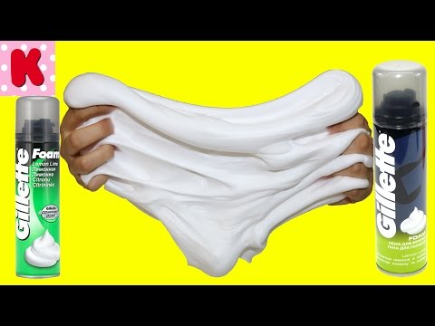 Лизун из пены для бритья и клея Лизун из пены для бритья и клея