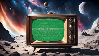 Green Screen Old Retro Tv On Moon | 4K | Vintage | Global Kreators