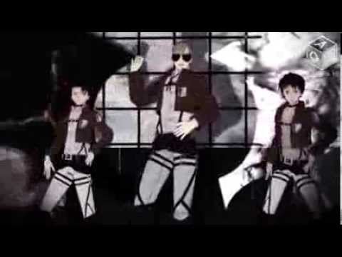 【進撃のMMD】エルヴィン+リヴァイ&エレンで...