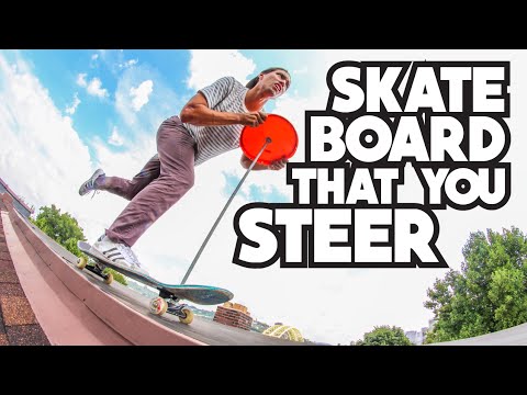 SKATEBOARD USES STEERING WHEEL?!