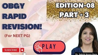 Obgy Rapid Revision By Dr. Sakshi Arora Part 33 High Yield Discussion For