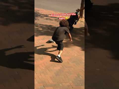 Heem makes a sacrificial dive to save the parents #pizzaskateboards #skateboarding