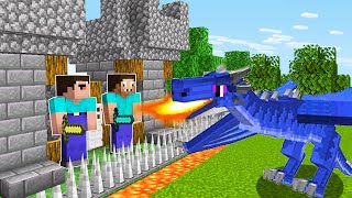 Нуб И Про Построили Защищенный Замок Против Дракона Майнкрафт ! Нубик Ловушка Minecraft