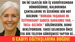 On Iki Saatlik Bir Iş Vardiyasından Döndüğümde, Kaldırımda Bir Notla Birlikte Çantalarımı Buldum...
