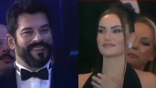 Fahriye  evcen ödül alan eşini böyle seyr etti