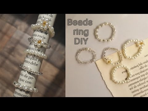 Beads ring DIY | How to make beads ring | Aesthetic beads ring ð - YouTube