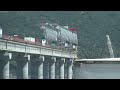As obras da Nova Ponte de Laguna: impressiona a magnitude dos avanços tecnologicos