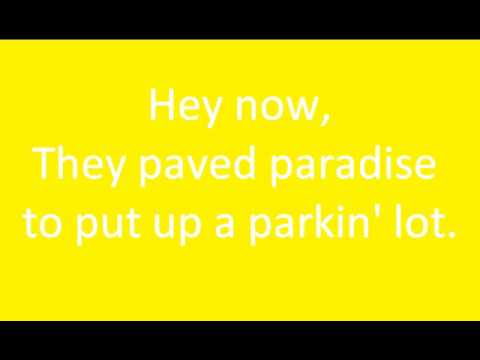 Counting Crows - Big Yellow Taxi (lyrics)