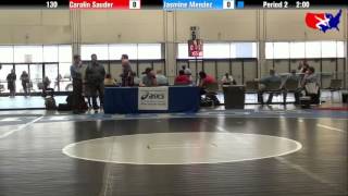 Carolin Sauder vs. Jasmine Mendez at 2013 West Jr. Freestyle Regional