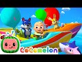 Balloon Boat Race | CoComelon JJ's Animal Time | Animal Songs for Kids