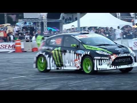 Ken Block Drifting Monster Energy Ford Fiesta SEMA