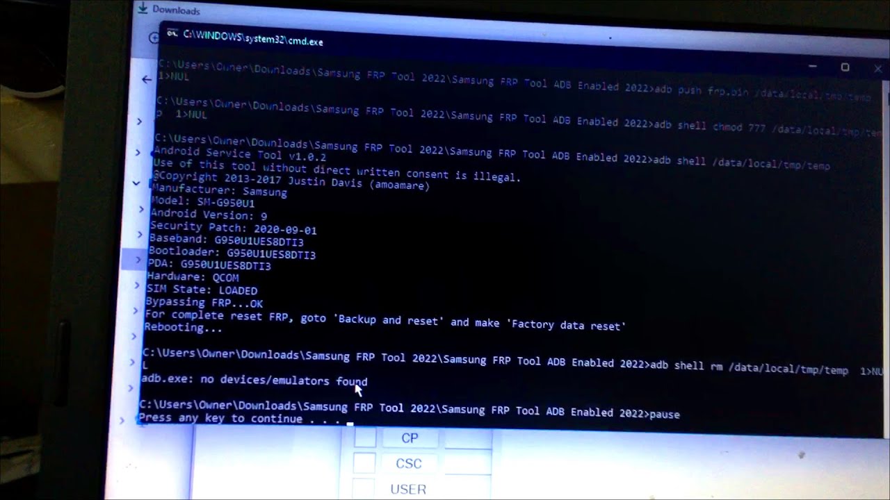 Best one click Samsung FRP tool Best one click Samsung FRP tool