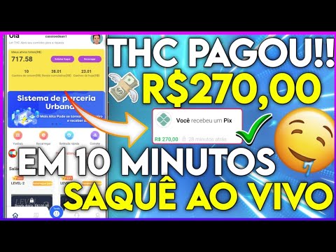 💥THC • PAGOU!! R$270,00 NO MESMO DIA!! SAQUÊ AO VIVO!! | COMO GANHAR DINHEIRO NA INTERNET - NOVO APP