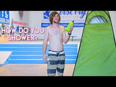 HOW I SHOWER LIVING IN A SKATEPARK