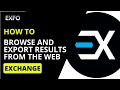 Exchange: Browse results and export them from the web | How-To