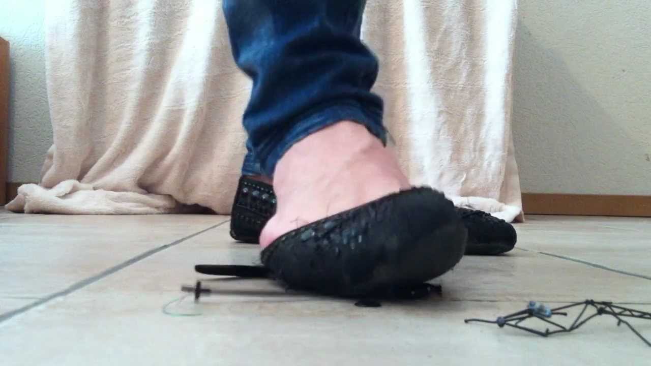 Cock trample high heel boots