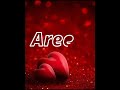Areej name  status video for whats app💞🌷