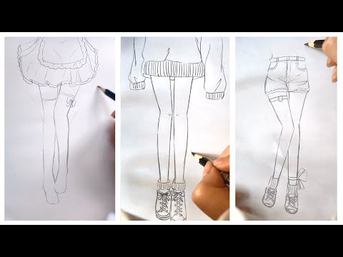 Hướng dẫn vẽ anime đơn giản | Vẽ chân Anime nữ