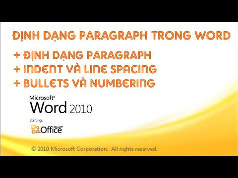 Tự học Word tại nhà - Định dạng Paragraph