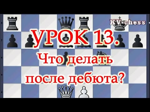 Часть 1. Урок 13. Что делать после дебюта? (Шахматы. Обучение.)